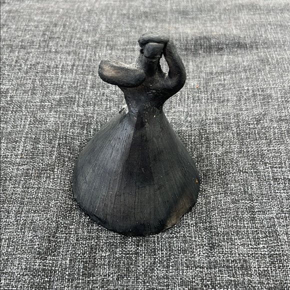 Other - Mexico Black Pottery Barro Woman Folk Art Handmade Bell Vintage